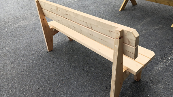 Nytillverkad sittbänk obehandlad (K10)