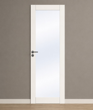 Spegeldörr Unique med sandblästrat glas 8 x 20