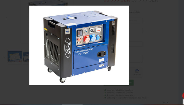 FORD Elverk Diesel 8,1 kVA