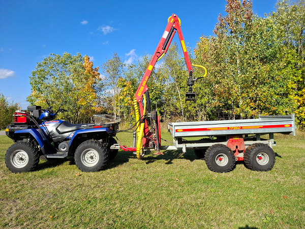 Polaris Sportsman 400 inkl. vagn o kran