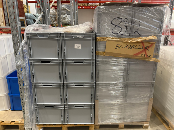 F0358 – Plastbackar / lagerbackar, grå