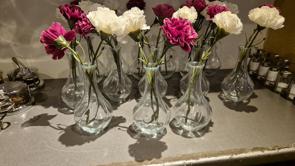 Konkursutrop dekorationsblommor med vaser