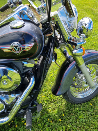 Kawasaki Vulcan 800 + Skinnställ.